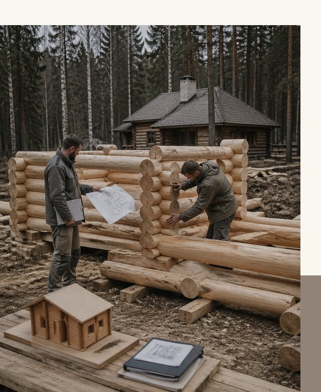 Проектирование и строительство домов из бревна в Североморске